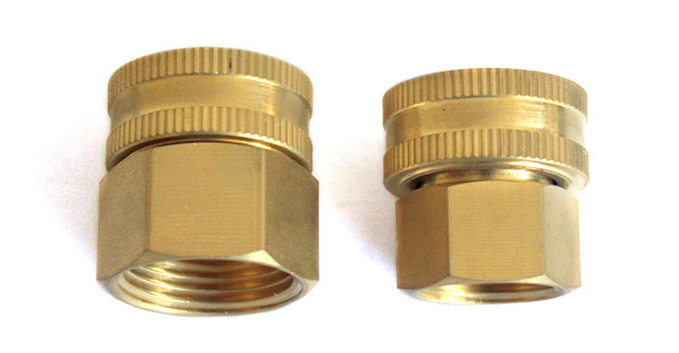 Dual Female পিতল Swivel Hose Connector